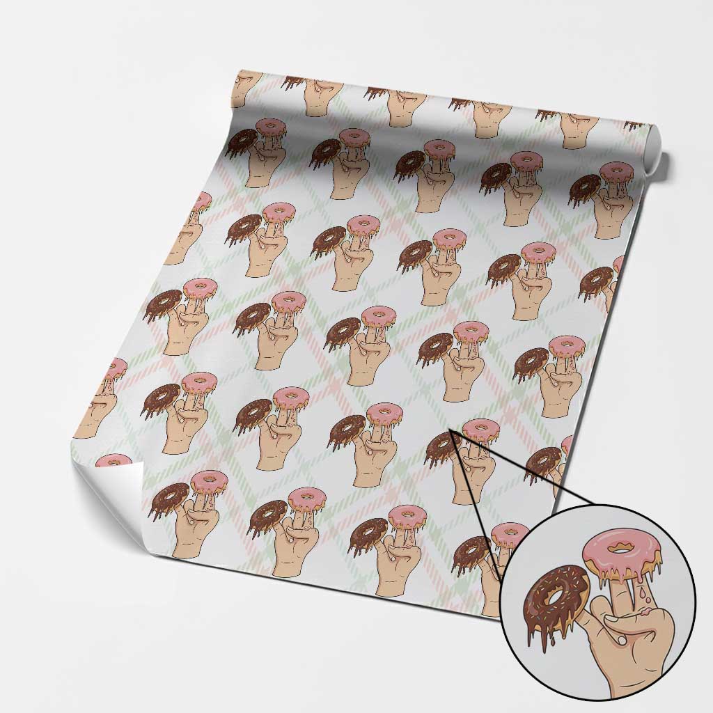 2 In The Pink 1 In The Stink Wrapping Paper Roll Funny Donut Adult Humor TS12 Christmas Plaid Print Your Wear