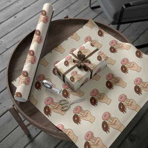 2 In The Pink 1 In The Stink Wrapping Paper Roll Funny Donut Adult Humor TS12 Beige Print Your Wear