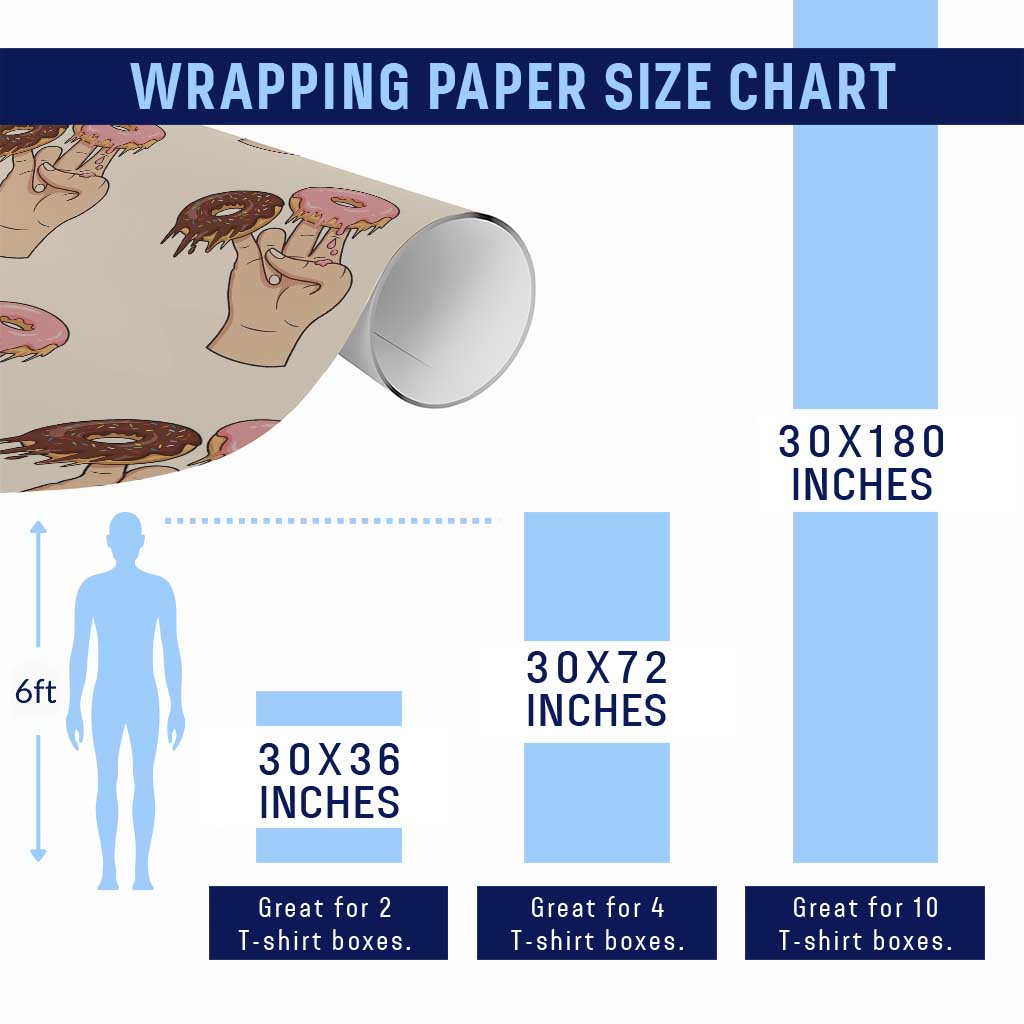 2 In The Pink 1 In The Stink Wrapping Paper Roll Funny Donut Adult Humor TS12 Print Your Wear