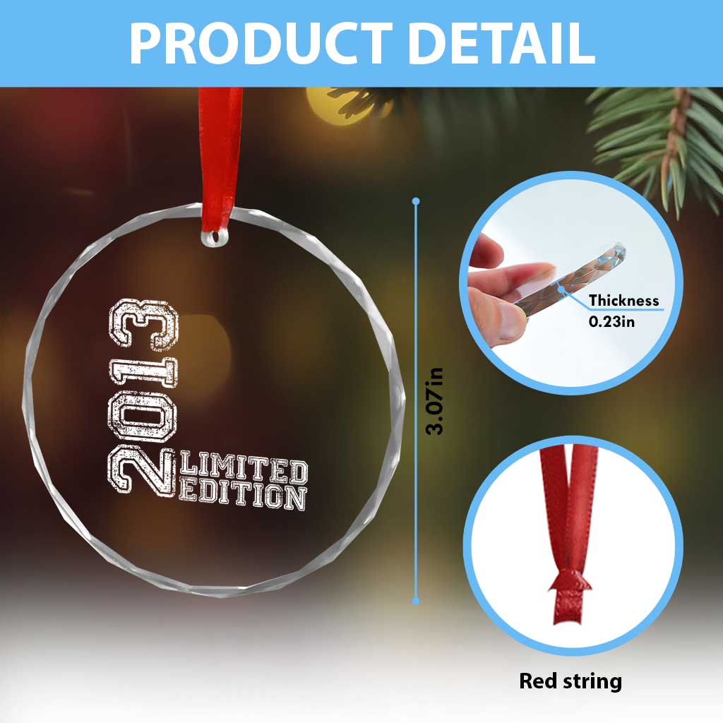 2013 Limited Edition Crystal Glass Ornament Limited Edition 13th Birthday Boys Girl TS10 Print Your Wear