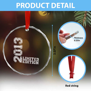 2013 Limited Edition Crystal Glass Ornament Limited Edition 13th Birthday Boys Girl TS10 Print Your Wear
