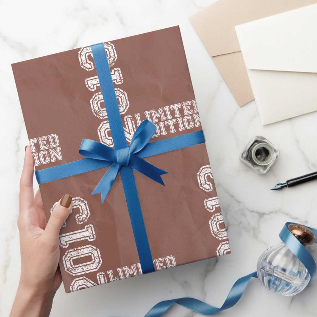 2013 Limited Edition Wrapping Paper Roll Limited Edition 13th Birthday Boys Girl TS10 Mocha Print Your Wear