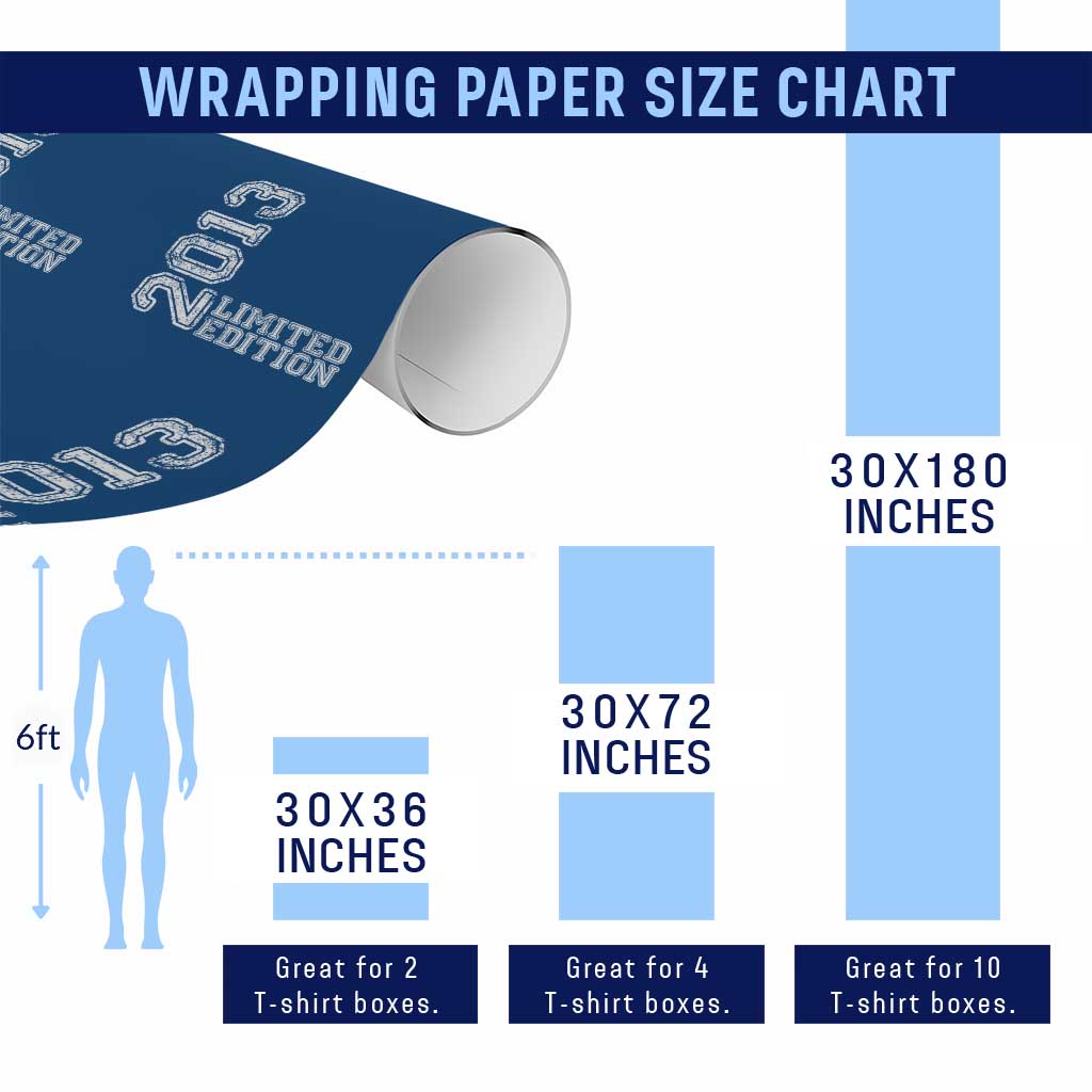 2013 Limited Edition Wrapping Paper Roll Limited Edition 13th Birthday Boys Girl TS10 Print Your Wear