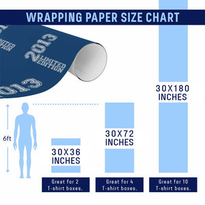 2013 Limited Edition Wrapping Paper Roll Limited Edition 13th Birthday Boys Girl TS10 Print Your Wear