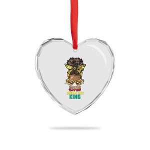 2025 And I Still Dream Like King MLK Day Heart Crystal Glass Ornament Messy Bun Black History Month TS11 Print Your Wear