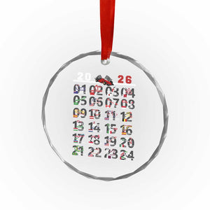 2026 Car Racing Circuit Crystal Glass Ornament International Race Track Schedule Graphic with Flags TS02 Print Your Wear