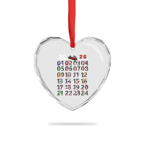 2026 Car Racing Circuit Heart Crystal Glass Ornament International Race Track Schedule Graphic with Flags TS02 Print Your Wear