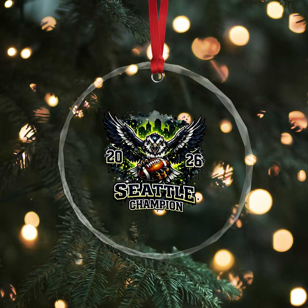 2026 Champion Crystal Glass Ornament Gift For Seattle Sports Fans TS12 Print Your Wear