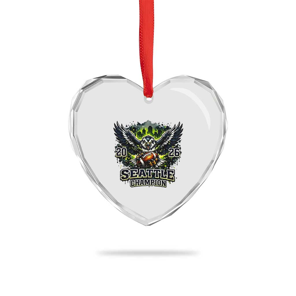 2026 Champion Heart Crystal Glass Ornament Gift For Seattle Sports Fans TS12 Print Your Wear