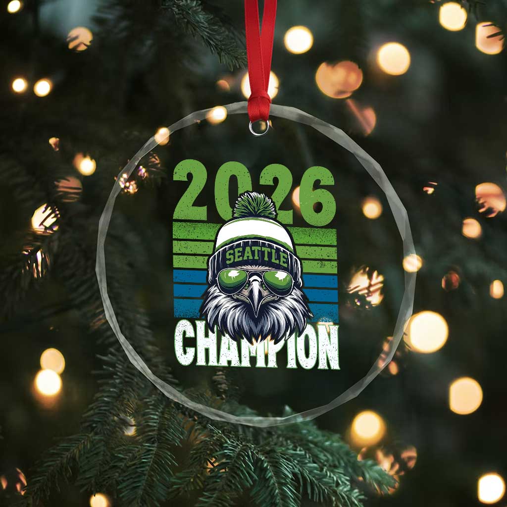 2026 Champion Seattle Crystal Glass Ornament 12s Fan Pride TS12 Print Your Wear