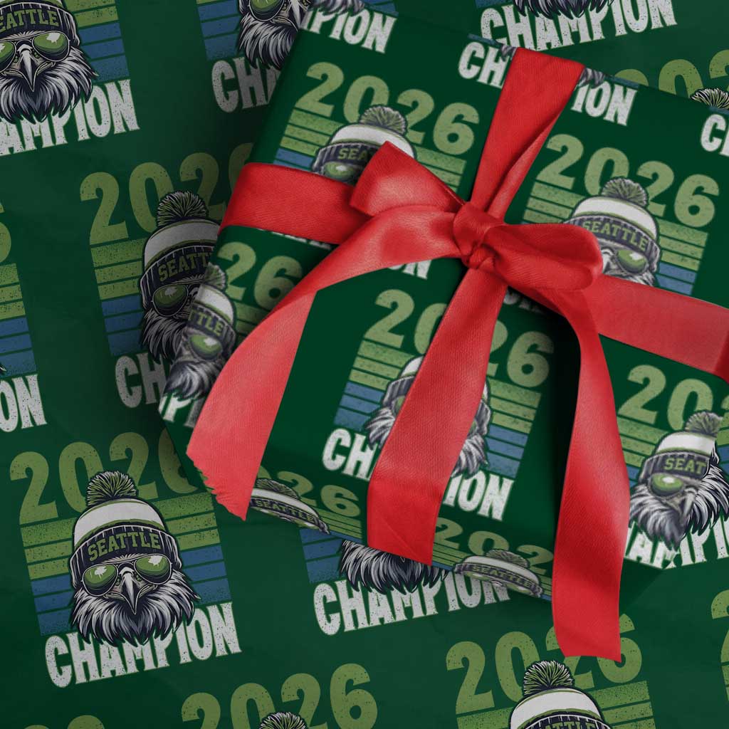 2026 Champion Seattle Wrapping Paper Roll 12s Fan Pride TS12 Green Print Your Wear