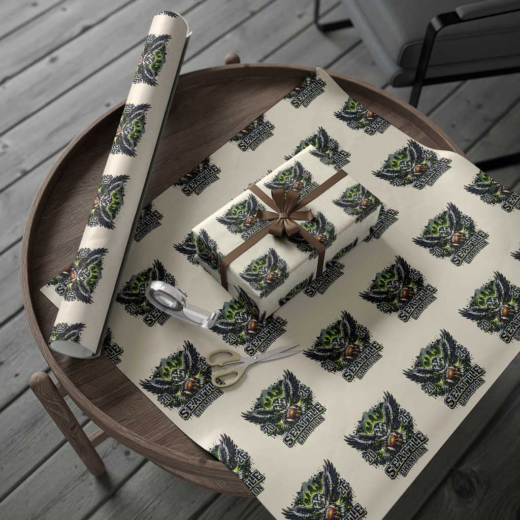 2026 Champion Wrapping Paper Roll Gift For Seattle Sports Fans TS12 Beige Print Your Wear