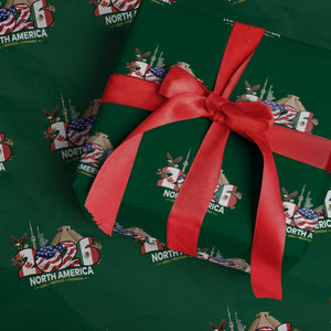 2026 North American Football Supporters Wrapping Paper Roll TS12 Green Print Your Wear