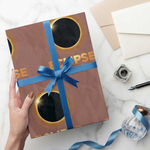 2026 Total Solar Eclipse Wrapping Paper Roll August 12 Totality Astronomy Souvenir TS02 Mocha Print Your Wear