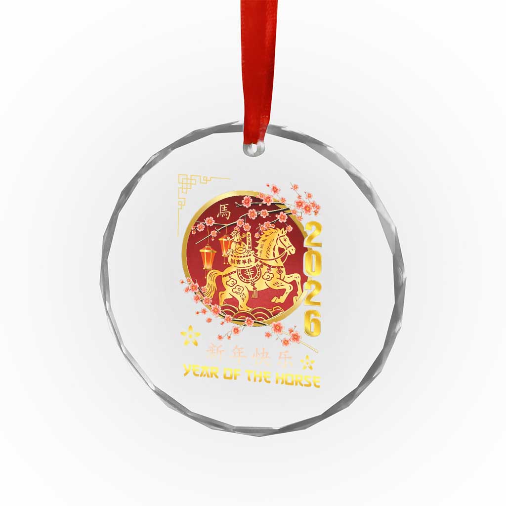 2026 Year of the Horse Lunar New Year Crystal Glass Ornament TS10 Print Your Wear