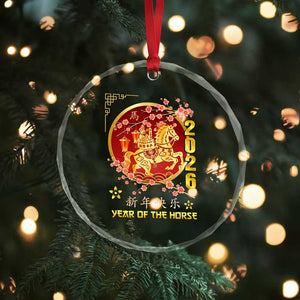 2026 Year of the Horse Lunar New Year Crystal Glass Ornament TS10 Print Your Wear