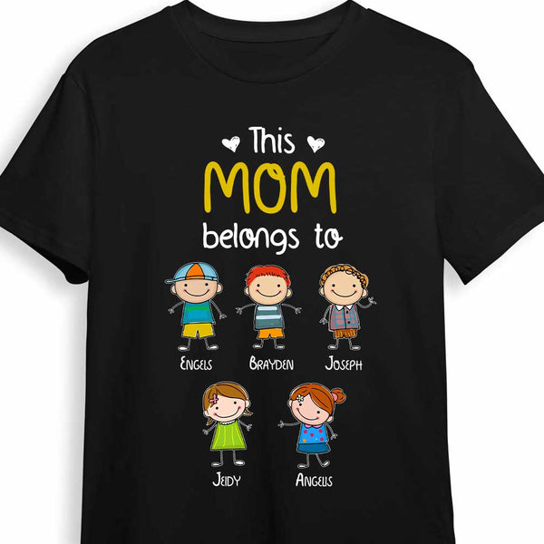 Personalized This Mom Belongs To T Shirt CTM Youth Custom - Printyourwear