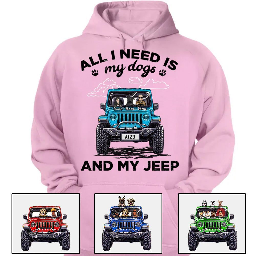 JP Girl Personalized Shirt All I Need Is My Dogs and My JP CTM00 Custom - Printyourwear