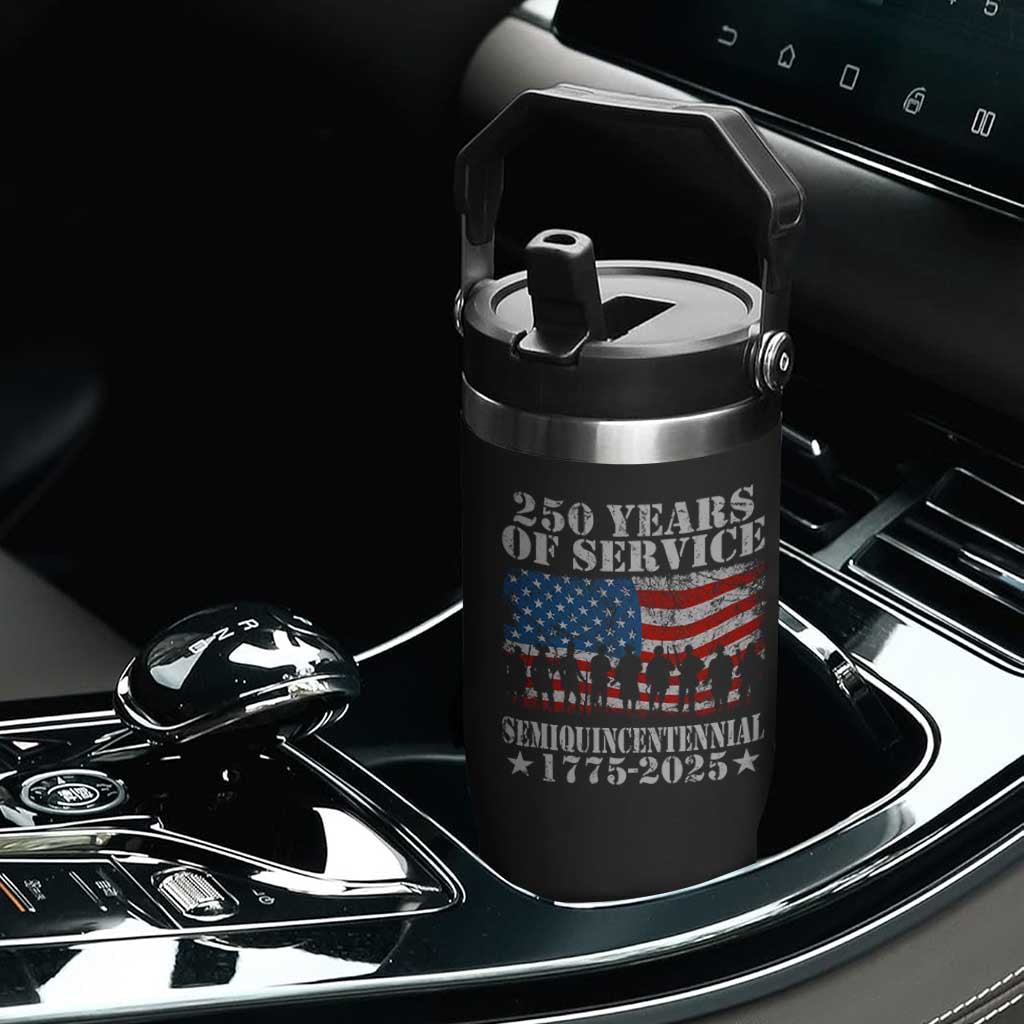 250 Years Of Service Semiquincentennial Flip Straw Tumbler US Military Army Birthday American Flag TS11 Print Your Wear