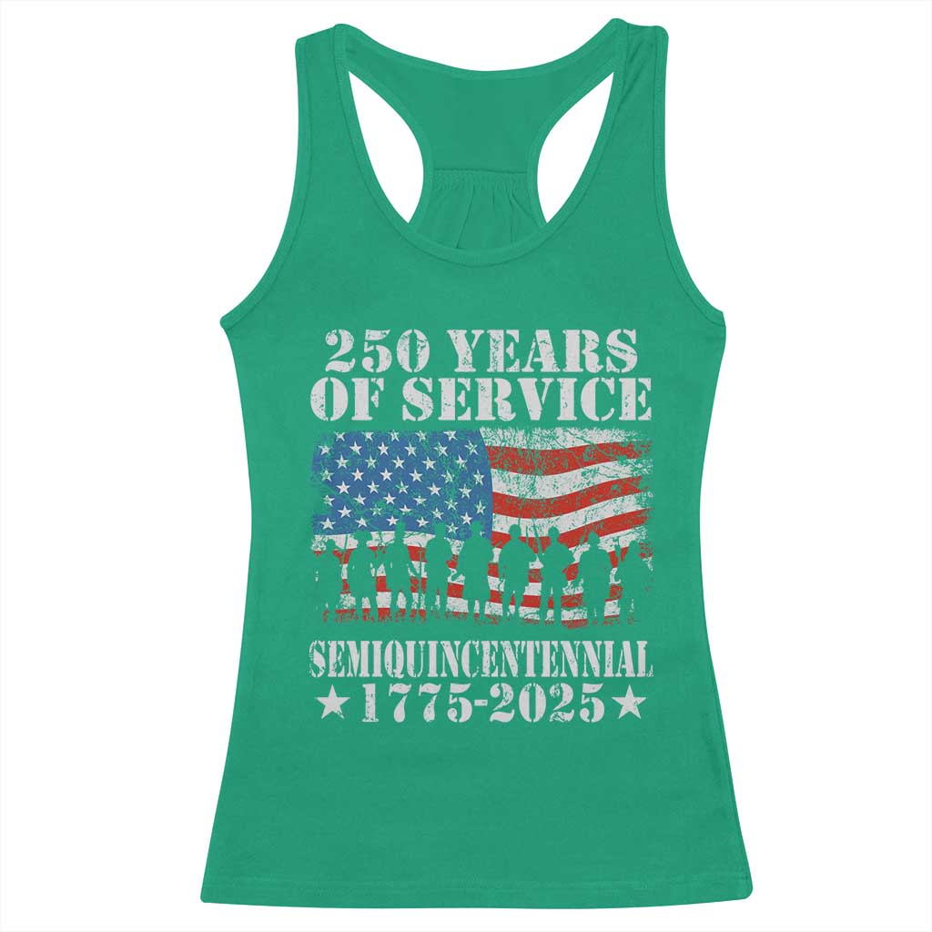250 Years Of Service Semiquincentennial Racerback Tank Top US Military Army Birthday American Flag TS11 Irish Green Print Your Wear