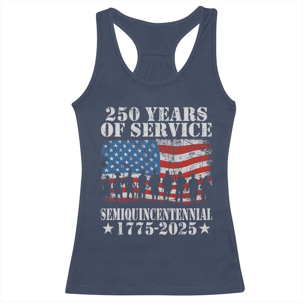 250 Years Of Service Semiquincentennial Racerback Tank Top US Military Army Birthday American Flag TS11 Navy Print Your Wear