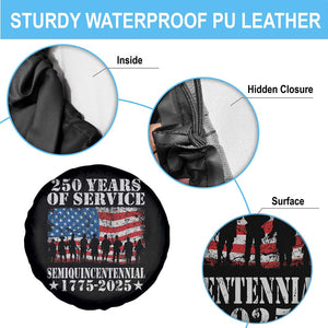 250 Years Of Service Semiquincentennial Spare Tire Cover US Military Army Birthday American Flag TS11 Print Your Wear