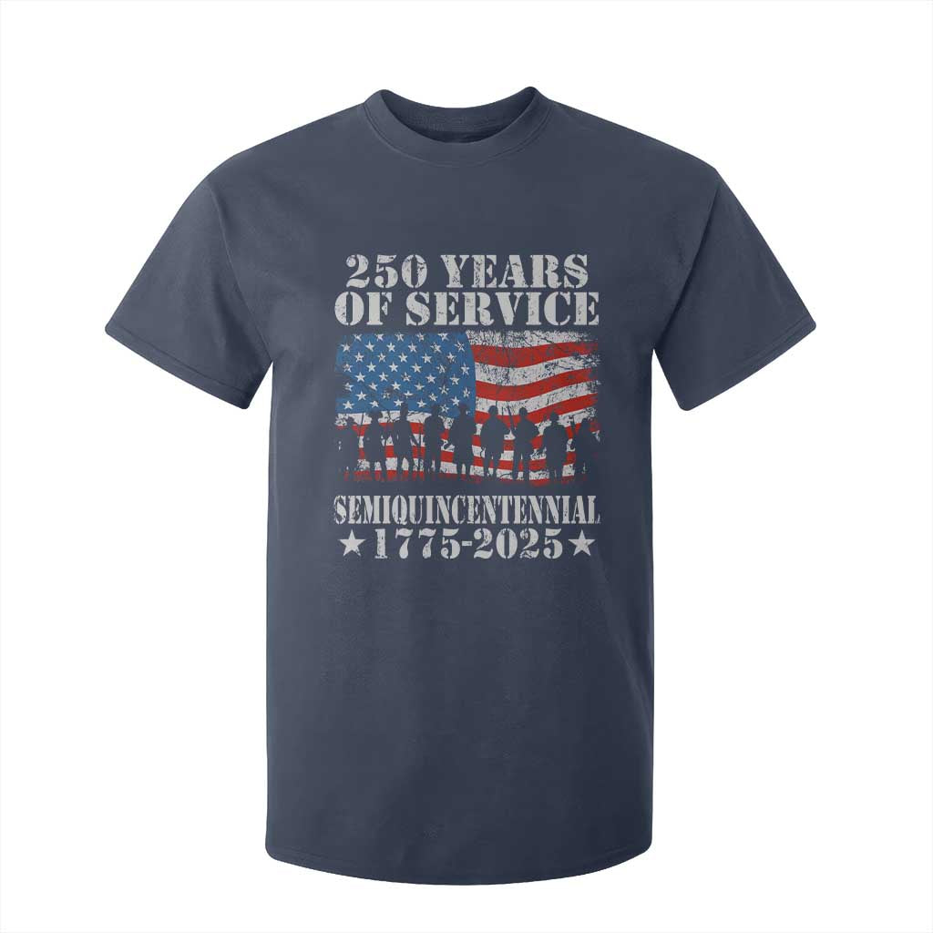 250 Years Of Service Semiquincentennial T Shirt For Kid US Military Army Birthday American Flag TS11 Navy Print Your Wear