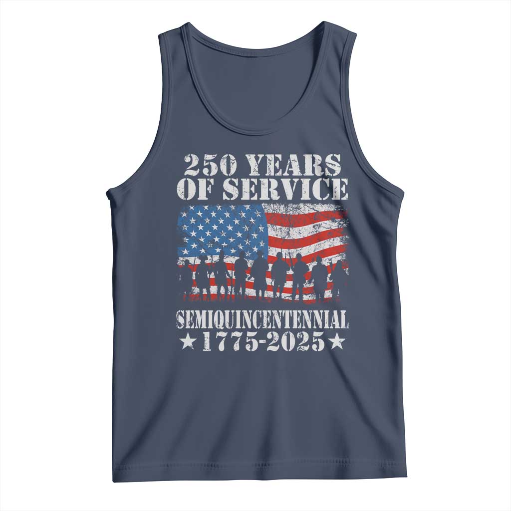 250 Years Of Service Semiquincentennial Tank Top US Military Army Birthday American Flag TS11 Navy Print Your Wear