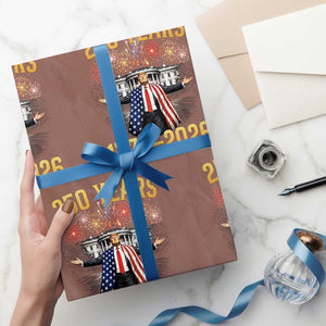 250 Years 1776-2026 Trump Daddys Home Patriotic Wrapping Paper Roll Fireworks 250th Anniversary Semiquincentennial Celebration TS02 Mocha Print Your Wear