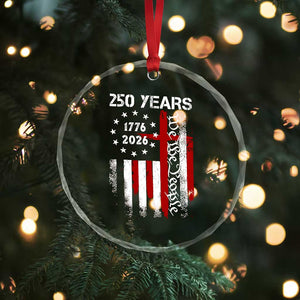 250 Years America Anniversary Christian USA Flag Crystal Glass Ornament TS11 Print Your Wear