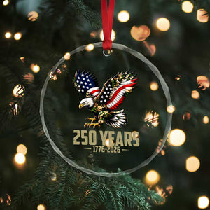 250 Years America Anniversary Crystal Glass Ornament Military Eagle American Flag Camo TS14 Print Your Wear