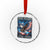 250 Years America Crystal Glass Ornament Eagle and Flag 250th Anniversary USA Patriotic 1776 2026 TS10 Transparent Glass 3'' Circle Print Your Wear