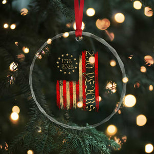 250 Years America Flag Crystal Glass Ornament 250th Anniversary USA TS10 Print Your Wear