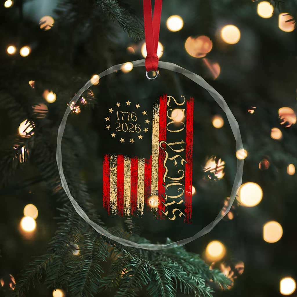 250 Years America Flag Crystal Glass Ornament 250th Anniversary USA TS10 Print Your Wear