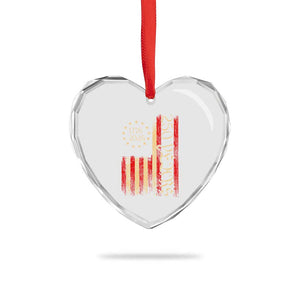 250 Years America Flag Heart Crystal Glass Ornament 250th Anniversary USA TS10 Print Your Wear