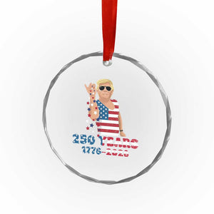 250 Years American Anniversary Crystal Glass Ornament Patriotic Trump 4th of July TS14 Print Your Wear