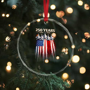 250 Years Anniversary Crystal Glass Ornament Usa American Flag 1776 2026 Patriotic Independence Day 4th July TS10 Print Your Wear