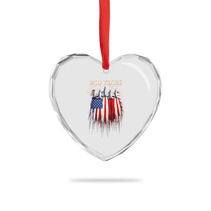 250 Years Anniversary Heart Crystal Glass Ornament Usa American Flag 1776 2026 Patriotic Independence Day 4th July TS10 Print Your Wear
