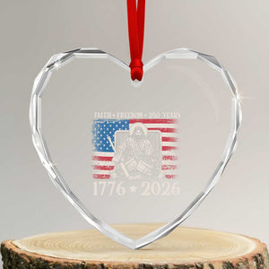 250 Years Faith and Freedom Christian Heart Crystal Glass Ornament Jesus Hockey Player 4th of July American Flag TS14 Transparent Glass 3'' Heart Print Your Wear
