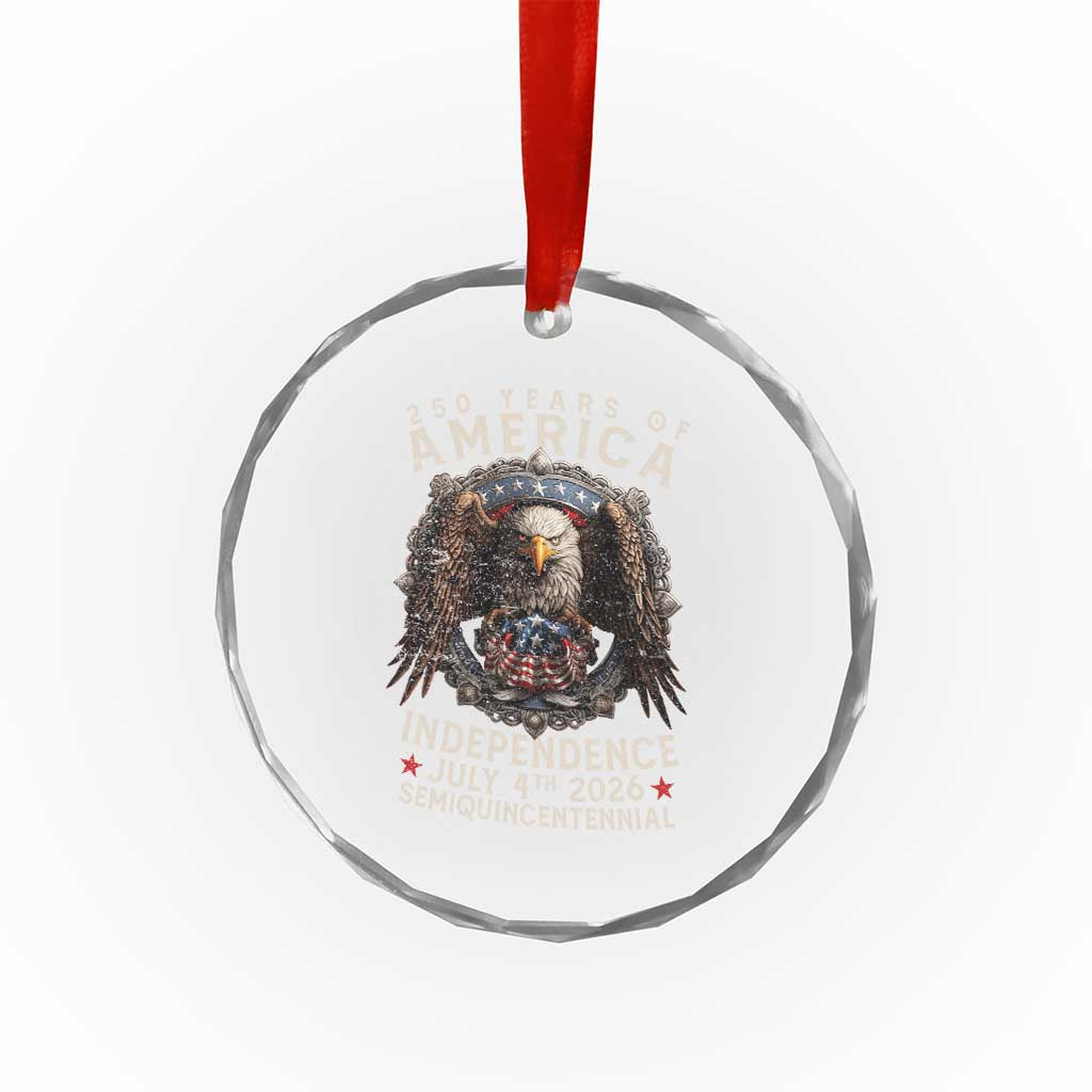 250 years Of America Independence Crystal Glass Ornament 250th American Anniversary Bald Eagle TS11 Print Your Wear