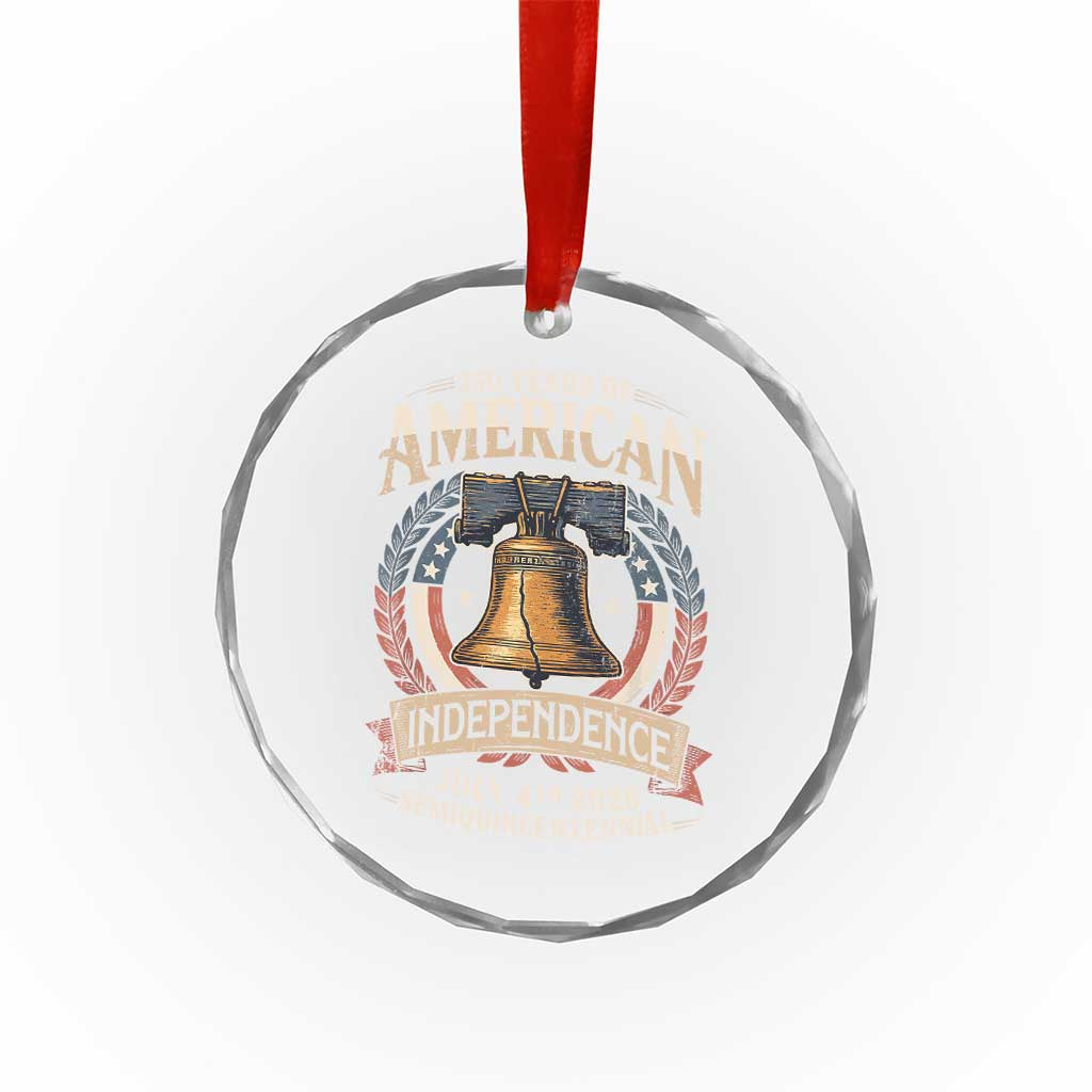 250 years Of America Independence Crystal Glass Ornament 250th American Anniversary Liberty Bell TS11 Print Your Wear