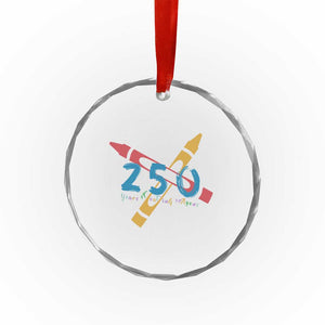 250 Years of Eating Crayons Crystal Glass Ornament Funny Military Crayon Joke Veterans Marines TS02 Print Your Wear