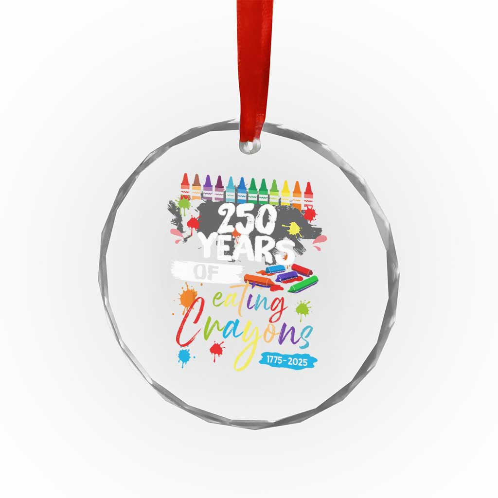 250 Years Of Eating Crayons Crystal Glass Ornament Marine Veteran 250th Anniversary TS10 Print Your Wear