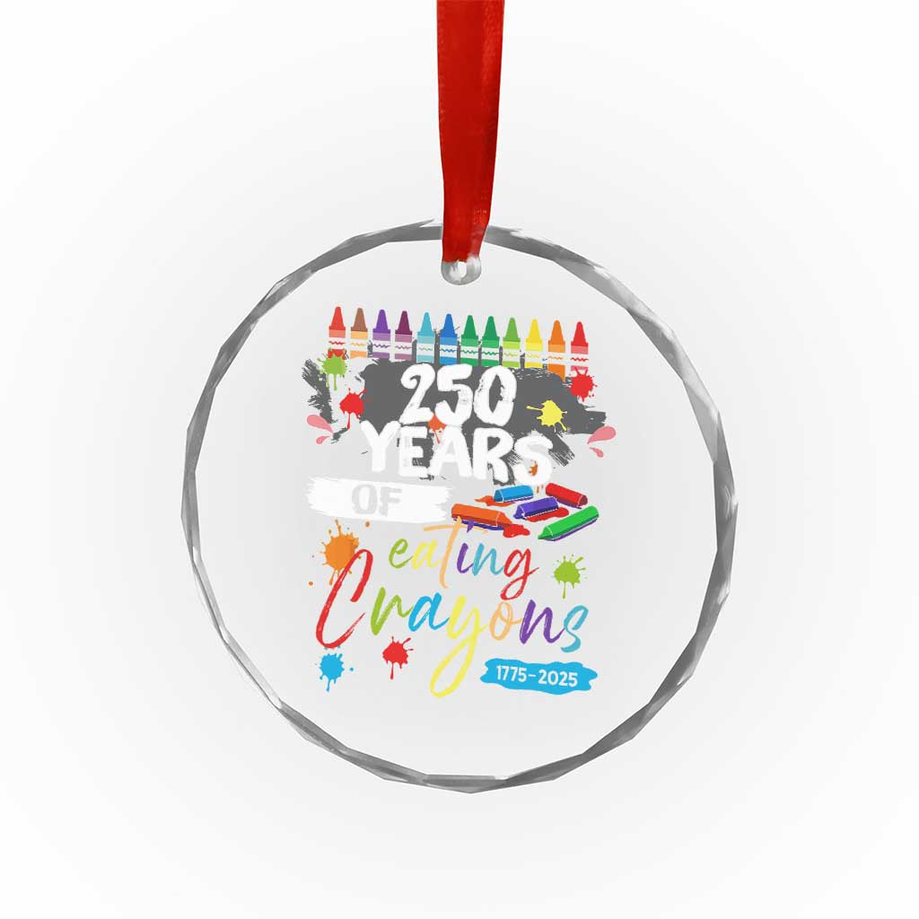 250 Years Of Eating Crayons Crystal Glass Ornament Marine Veteran 250th Anniversary TS10 Print Your Wear
