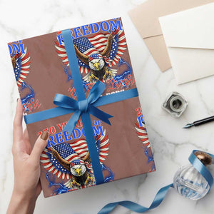 250 Years of Freedom 1776 2026 Patriotic Eagle Wrapping Paper Roll We The People USA Semiquincentennial TS02 Mocha Print Your Wear