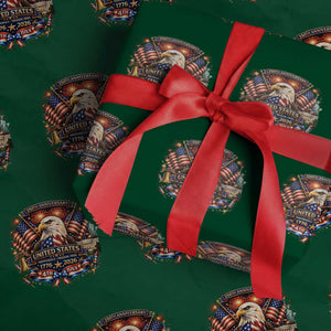250 Years Of Freedom America Wrapping Paper Roll USA Independence 250th Anniversary 1776 2026 Patriotic Eagle Flag TS10 Green Print Your Wear