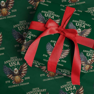 250 Years Of Freedom Basketball Wrapping Paper Roll Patriotic Athlete Gift TS12 Green Print Your Wear