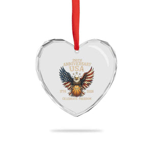 250 Years Of Freedom Basketball Heart Crystal Glass Ornament Patriotic Athlete Gift TS12 Print Your Wear