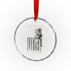 250 Years of Freedom Camo Flag Crystal Glass Ornament We The People Second Amendment 1776-2026 Patriotic TS02 Print Your Wear