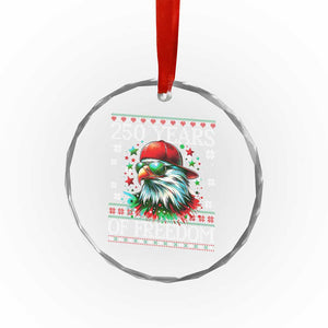 250 Years Of Freedom Christmas Crystal Glass Ornament 250th Anniversary USA Eagle Ugly Xmas TS10 Print Your Wear